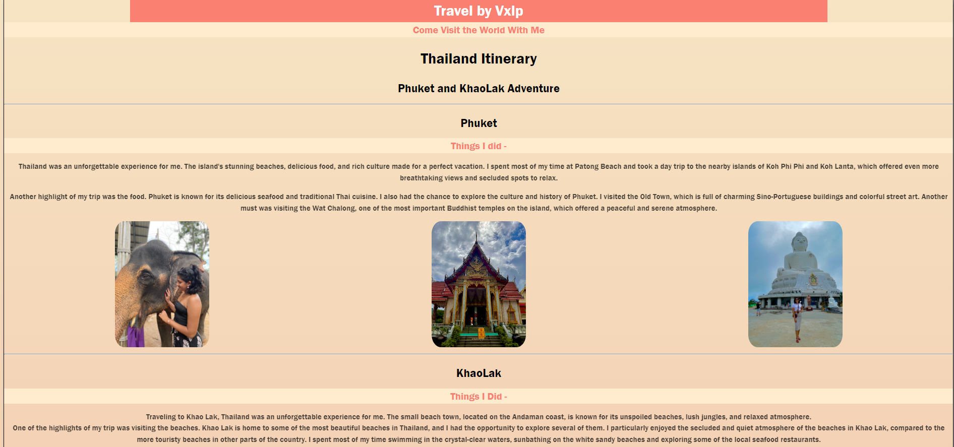 Thailand Webpage